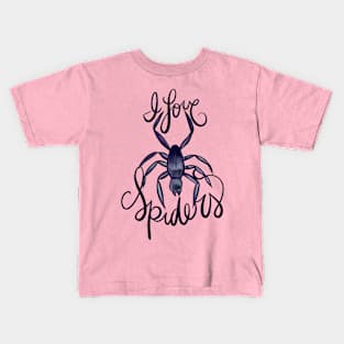 I Love Spiders Kids T-Shirt